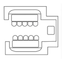 The Gallery icon small graphic element 128x128 pixels for Wild Honey restaurant website navigation