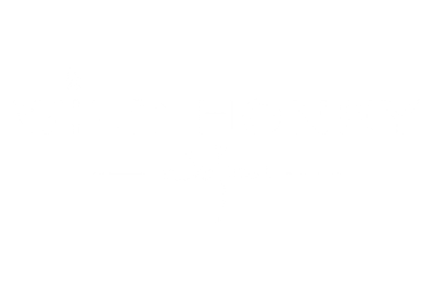Wild Honey restaurant logo in white typography with bee icon on transparent background for dark backgrounds